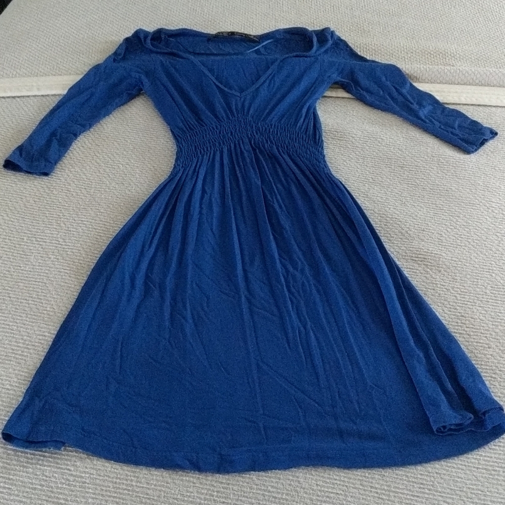 Zara Basics Blue for and flare dress